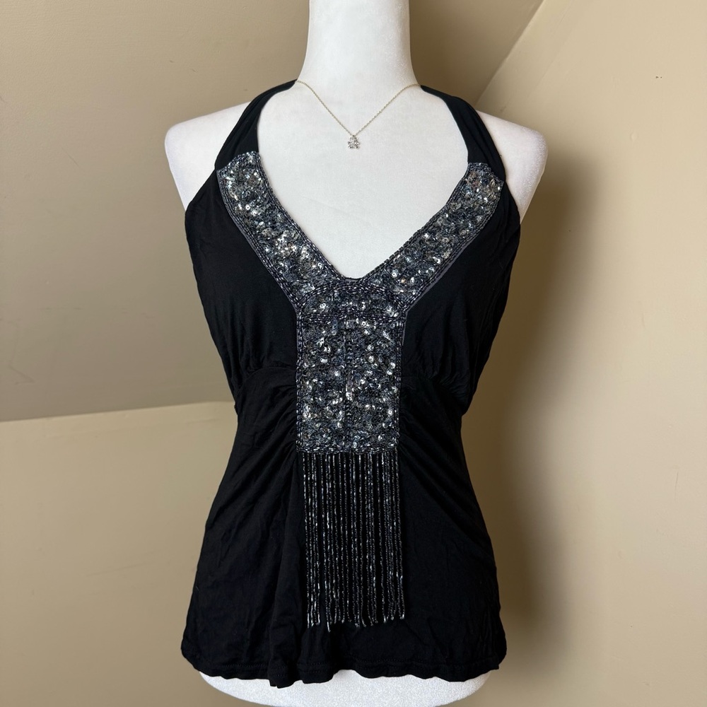 My Story Paris Embellished Halter Top